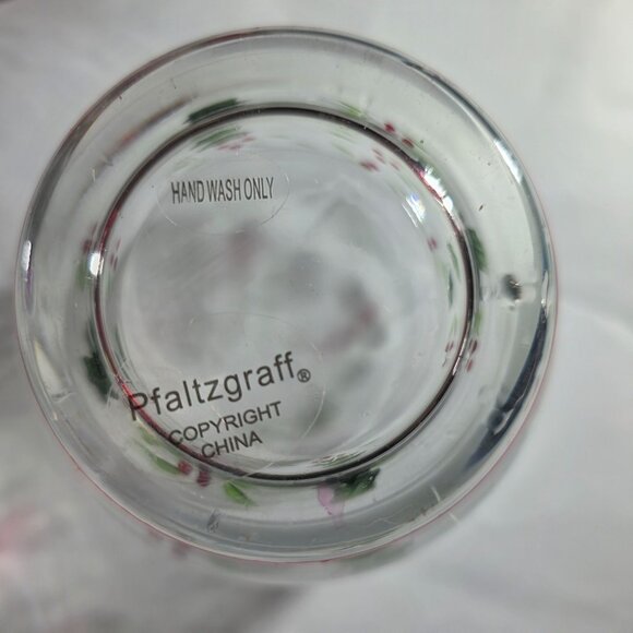 Pfaltzgraff Winterberry Holiday Glass Tealight votive Candle Holders christmas - Picture 3 of 4